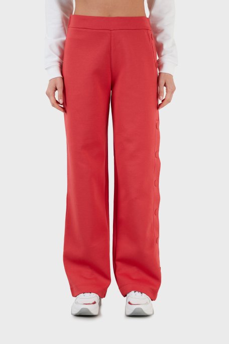 Emporio Armani Regular Fit Elastik Bel Bantlı Kapanabilir Yırtmaçlı Kadın Pantolon 3L2P6C 2JYWZ 0319 KIRMIZI - Emporio Armani (1)
