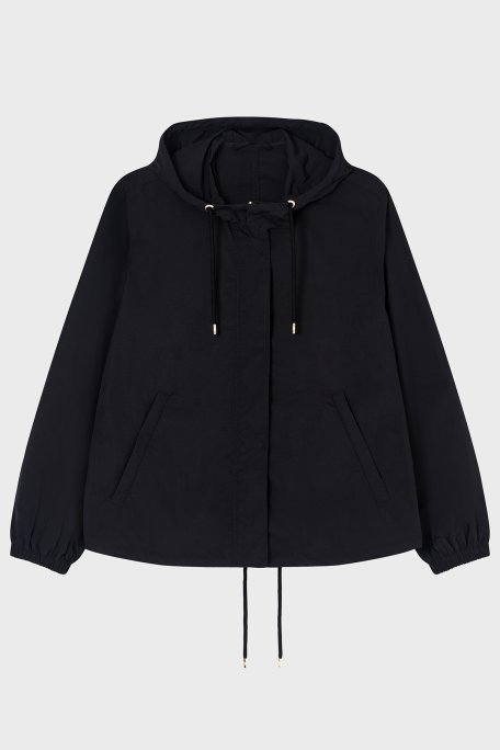 Emporio Armani Regular Fit Kapüşonlu Çıtçıt Düğme ve Fermuarlı Kadın Mont EW003911 AF22803 UC001 SİYAH - Emporio Armani (1)