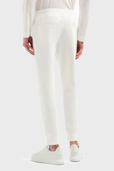 Emporio Armani Regular Fit Lastiklil Bel Ribanalı Paça Jogger Erkek Pantolon EM001701 AF10013 U0003 BEYAZ - Emporio Armani (1)