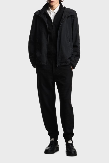 Emporio Armani Regular Fit Logolu Kapüşon Yaka Erkek Mont EM004952 AF15384 UC001 SİYAH - Emporio Armani (1)