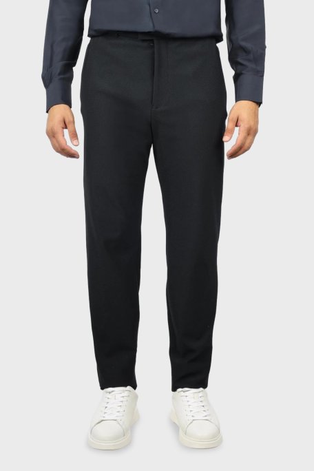 Emporio Armani Regular Fit Normal Bel Düz Paça Erkek Pantolon EM000158 TE11109 UB109 LACİVERT - Emporio Armani