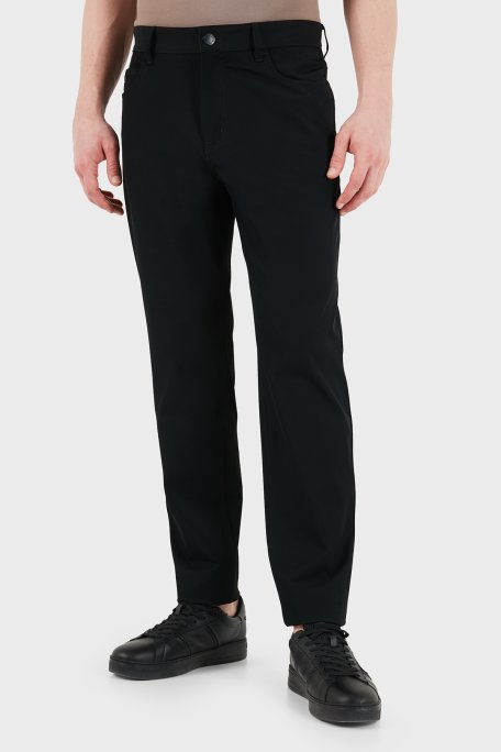 Emporio Armani Regular Fit Normal Bel Düz Paça Jeans Erkek Kot Pantolon EM001010 AF18502 UC001 SİYAH - Emporio Armani
