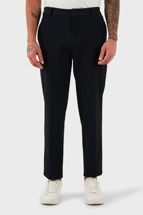 Emporio Armani Regular Fit Normal Bel Düz Paça Klasik Erkek Pantolon EM001505 AF18502 UB118 LACİVERT - Emporio Armani
