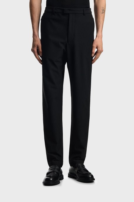 Emporio Armani Regular Fit Normal Bel Düz Paça Mikro Dokuma Erkek Pantolon EM000158 TE11109 UC001 SİYAH - Emporio Armani