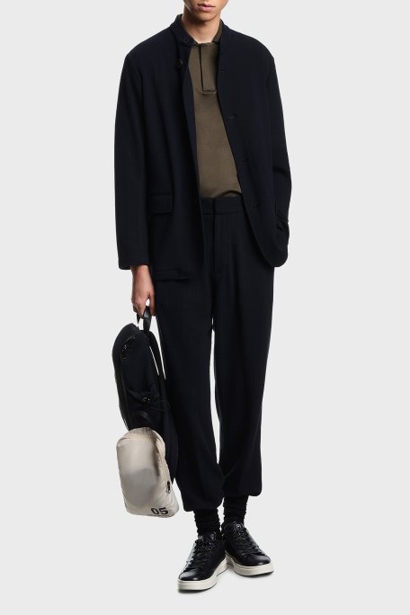 Emporio Armani Regular Fit Normal Bel Kabartmalı Jarse Erkek Pantolon EM005044 AF23623 UB118 LACİVERT - Emporio Armani (1)