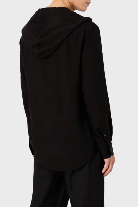 Emporio Armani Relaxed Fit Kapüşonlu Erkek Gömlek 3D1CG5 1NKGZ 0999 SİYAH - Emporio Armani (1)