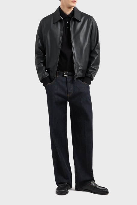 Emporio Armani Şeritli % 100 Pamuk Düğmeli Erkek Polo Yaka T Shirt EM000858 AF12955 UC001 SİYAH - Emporio Armani (1)