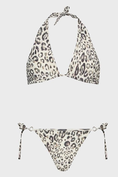 Emporio Armani Simli Dolgusuz Bağlama Detaylı Bayan Bikini 262686 3R302 09311 KAHVE - Emporio Armani (1)