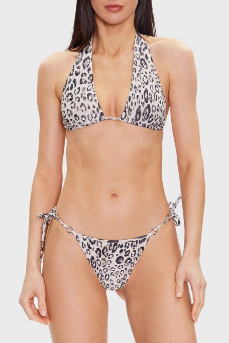 Emporio Armani Simli Dolgusuz Bağlama Detaylı Kadın Bikini 262686 3R302 09311 KAHVE - Emporio Armani
