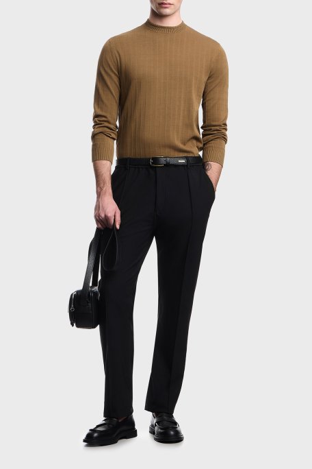 Emporio Armani Slim Fit Normal Bel Dar Paça Erkek Pantolon EM004672 TE11109 UC001 SİYAH - Emporio Armani (1)