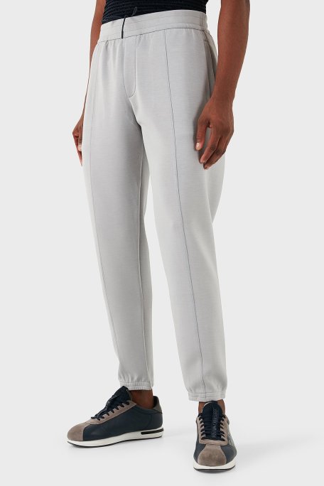 Emporio Armani Slim Fit Normal Bel Dar Paça Jogger Erkek Pantolon EM000315 AF10103 U8062 AÇIK GRİ - Emporio Armani