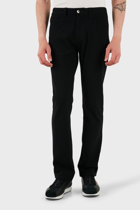 Emporio Armani Slim Fit Normal Bel Düz Paça Jeans Erkek Kot Pantolon EM001713 TE11112 UC001 SİYAH - Emporio Armani