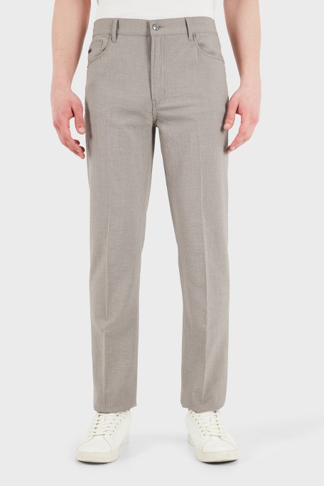 Emporio Armani Straight Fit Normal Bel Düz Paça Erkek Pantolon EM000763 AF13674 U6161 HAKİ - Emporio Armani
