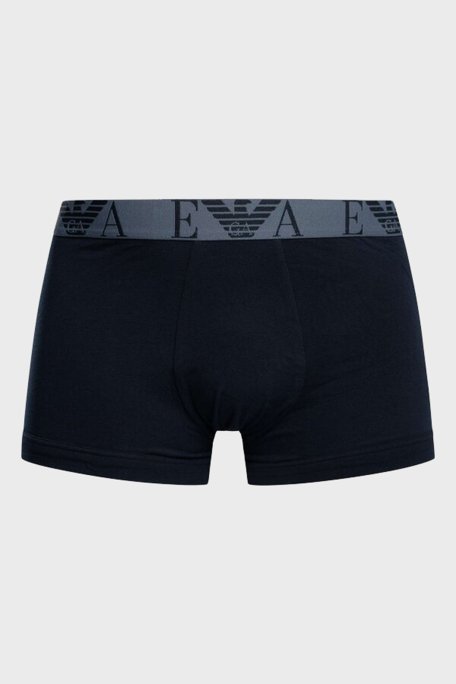 Emporio Armani Streç Pamuklu Logo Baskılı 3 Pack Erkek Boxer EM000259 AF10778 MB254 LACİVERT - Emporio Armani (1)