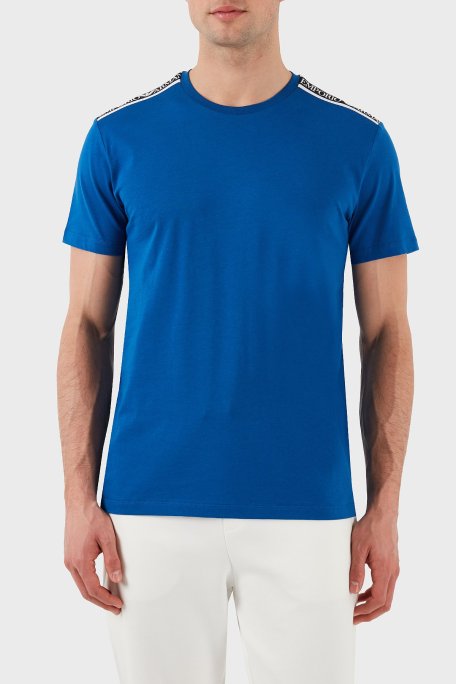 Emporio Armani Streç Pamuklu Logo Baskılı Regular Fit Bisiklet Yaka Erkek T Shirt EM000574 AF12333 UB057 SAKS - Emporio Armani