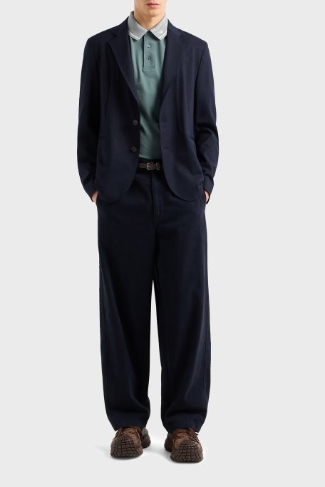 Emporio Armani Streç Pamuklu Regular Fit Düğmeli Polo Yaka Erkek Polo Yaka T Shirt EM000852 AF12955 F9046 HAKİ - Emporio Armani (1)