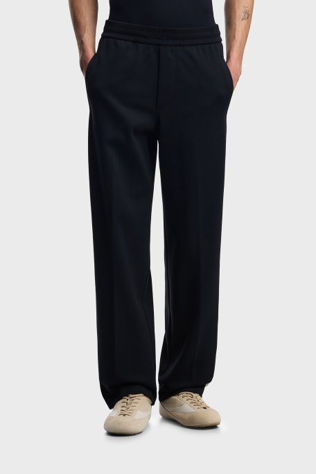 Emporio Armani Streç Pamuklu Regular Fit Normal Bel Bol Paça Jogger Erkek Pantolon EM002873 AF13488 UB118 LACİVERT - Emporio Armani