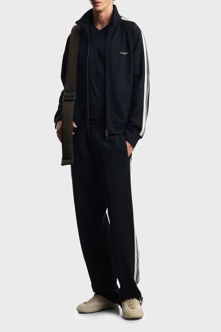 Emporio Armani Streç Pamuklu Regular Fit Normal Bel Bol Paça Jogger Erkek Pantolon EM002873 AF13488 UB118 LACİVERT - Emporio Armani (1)