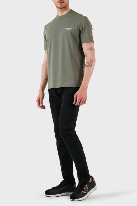 Emporio Armani Streç Pamuklu Regular Fit Normal Bel Düz Paça Jeans Erkek Kot Pantolon EM000121 AF14119 M8001 GRİ - Emporio Armani