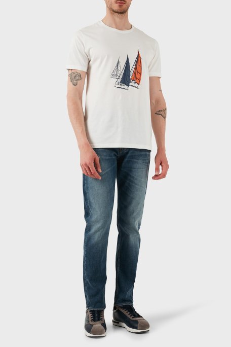 Emporio Armani Streç Pamuklu Regular Fit Normal Bel Düz Paça Jeans Erkek Kot Pantolon EM000668 AF13279 MB002 LACİVERT - Emporio Armani (1)