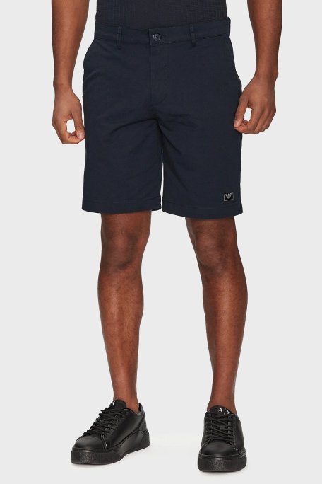 Emporio Armani Streç Pamuklu Regular Fit Normal Bel Erkek Short EM000591 AF12336 UB102 LACİVERT - Emporio Armani