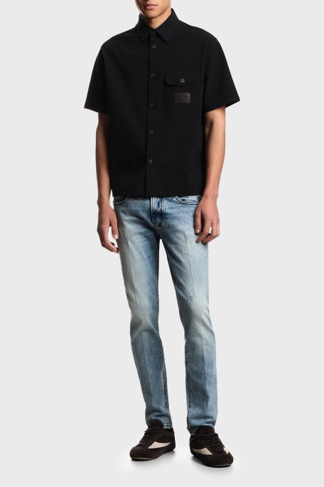 Emporio Armani Streç Pamuklu Slim Fit Düşük Bel Dar Paça Jeans Erkek Kot Pantolon EM000121 AF17485 MB002 LACİVERT - Emporio Armani (1)