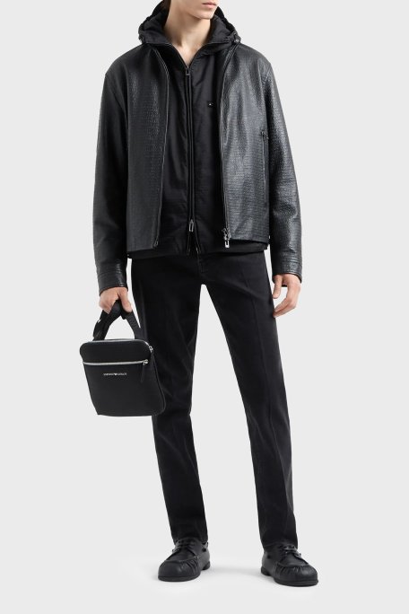 Emporio Armani Streç Pamuklu Slim Fit Düşük Bel Jeans Erkek Kot Pantolon 6D1J75 1DTMZ 0005 SİYAH - Emporio Armani (1)