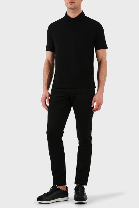 Emporio Armani Streç Pamuklu Slim Fit Normal Bel Düz Paça Jeans Erkek Kot Pantolon EM000121 AF14123 UC001 SİYAH - Emporio Armani