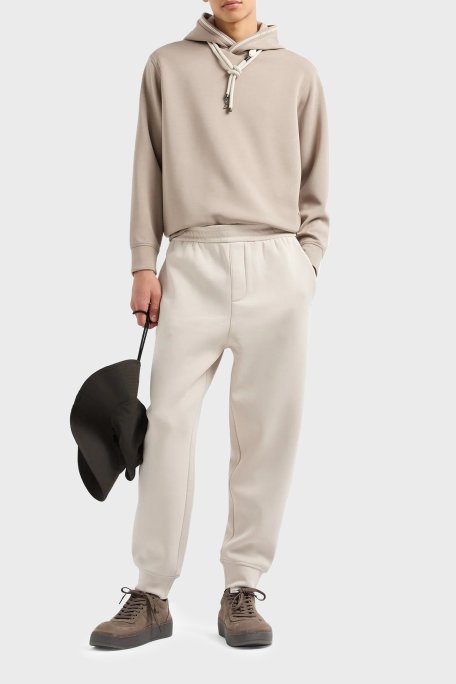 Emporio Armani Streç Regular Fit Kapüşonlu Erkek Sweat 6D1M99 1JRRZ 0144 BEJ - Emporio Armani (1)