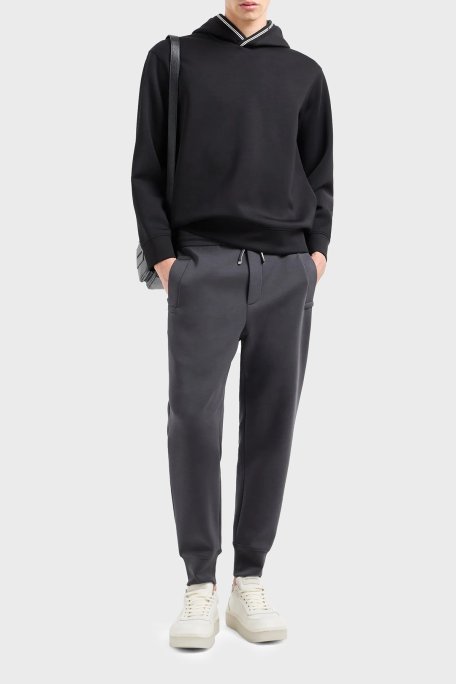 Emporio Armani Streç Regular Fit Kapüşonlu Erkek Sweat 6D1M99 1JRRZ 0999 SİYAH - Emporio Armani (1)