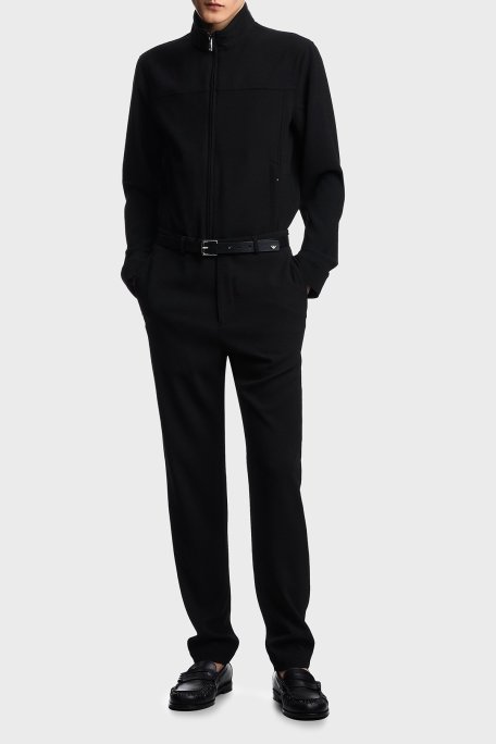 Emporio Armani Streç Regular Fit Normal Bel Düz Paça Chino Erkek Pantolon EM000158 TE13591 UC001 SİYAH - Emporio Armani (1)