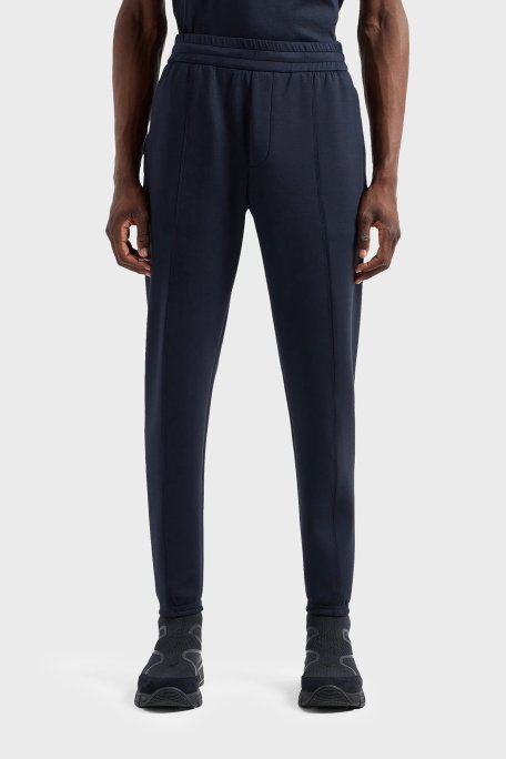 Emporio Armani Streç Regular Fit Normal Bel Lastikli Paça Jogger Erkek Pantolon EM000315 AF10103 UB118 LACİVERT - Emporio Armani