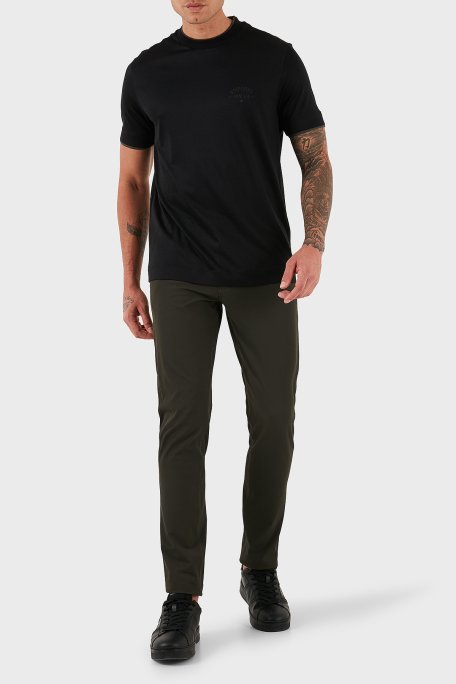Emporio Armani Streç Slim Fit Normal Bel Dar Paça Erkek Pantolon EM000121 AF18502 U8120 HAKİ - Emporio Armani