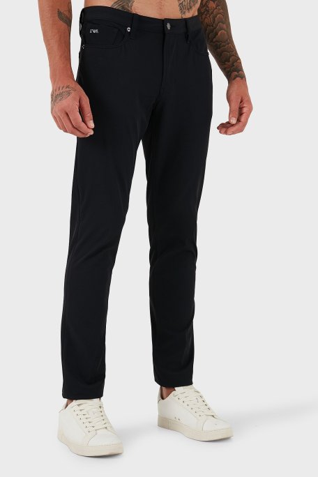 Emporio Armani Streç Slim Fit Normal Bel Dar Paça Erkek Pantolon EM000121 AF18502 UB118 LACİVERT - Emporio Armani (1)