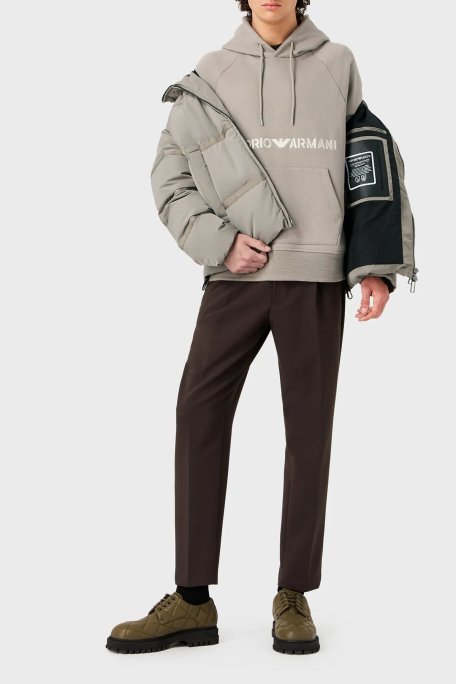 Emporio Armani Su Geçirmez Kuş Tüyü Dolgulu Şişme Erkek Mont 6R1B90 1NCFZ 0643 GRİ - Emporio Armani (1)