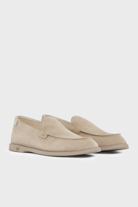 Emporio Armani Süet Deri Loafer Erkek Ayakkabı EM004941 AF23967 U6092 TOPRAK - Emporio Armani (1)