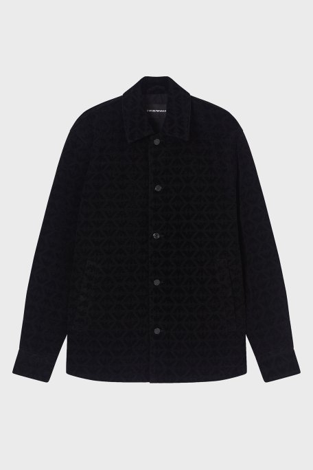 Emporio Armani Tamamı Logolu Pamuklu Regular Fit Klasik Yaka Erkek Mont EM004958 AF24360 MC002 SİYAH - Emporio Armani (1)