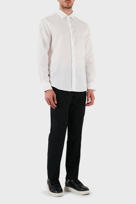 Emporio Armani Yün Karışımlı Regular Fit Normal Bel Düz Paça Erkek Pantolon EM000464 TE12332 UC001 SİYAH - Emporio Armani (1)