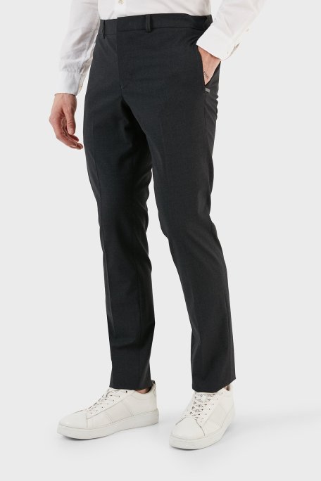 Emporio Armani Yün Karışımlı Skinny-Cut Erkek Pantolon H41P68 01506 630 SİYAH - Emporio Armani (1)