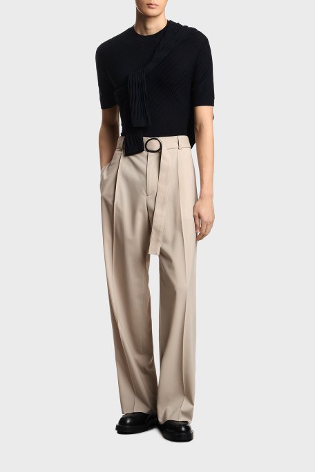 Emporio Armani Yünlü Regular Fit Bisiklet Yaka Kısa Kollu Erkek Kazak EM005303 AF23553 FB066 LACİVERT - Emporio Armani (1)