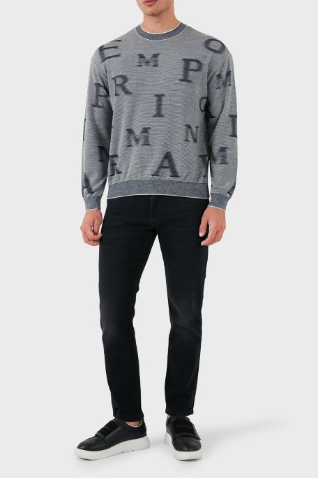 Emporio Armani Yünlü Regular Fit Bisiklet Yakalı Erkek Kazak 6D1MX8 1MJGZ F915 GRİ - Emporio Armani (1)