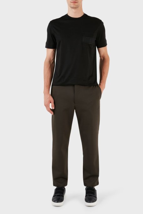 Emporio Armani Yünlü Regular Fit Chino Erkek Pantolon 6R1P62 1JOBZ 0583 HAKİ - Emporio Armani