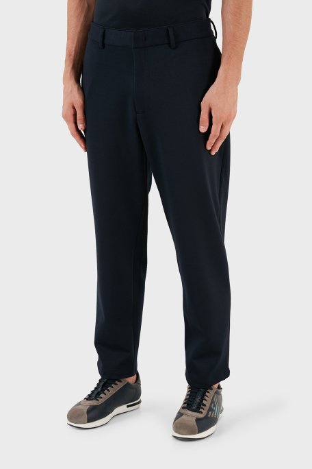 Emporio Armani Yünlü Regular Fit Chino Erkek Pantolon 6R1P62 1JOBZ 09B3 LACİVERT - Emporio Armani (1)