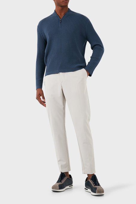 Emporio Armani Yünlü Regular Fit Kolej Yaka Dokuma Erkek Kazak 6D1MXP 1MKDZ 09T6 LACİVERT - Emporio Armani (1)