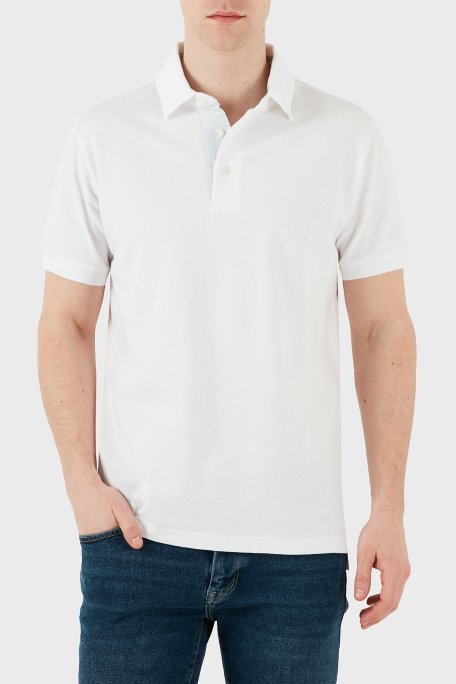 Etro % 100 Pamuk Regular Fit Düğmeli Erkek Polo Yaka T Shirt MRMD0005 AC274 W0800 BEYAZ - Etro