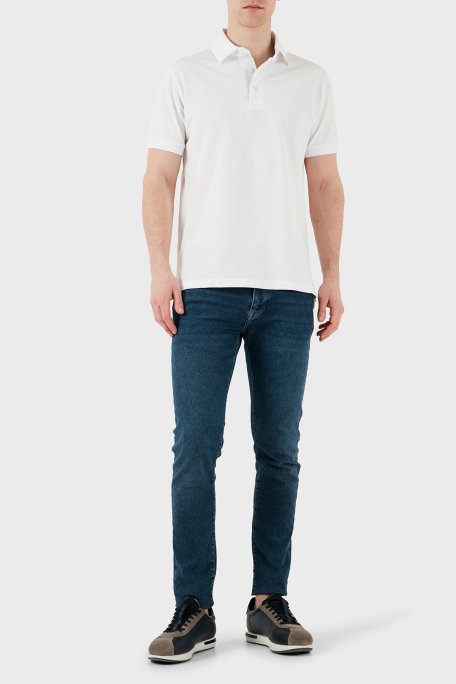 Etro % 100 Pamuk Regular Fit Düğmeli Erkek Polo Yaka T Shirt MRMD0005 AC274 W0800 BEYAZ - Etro (1)