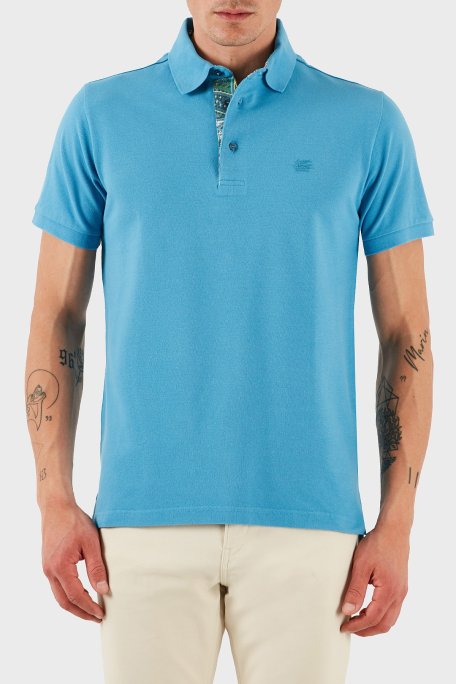 Etro % 100 Pamuk Regular Fit Düğmeli Erkek Polo Yaka T Shirt MRMD0005 AJ264 B3911 MAVİ - Etro (1)