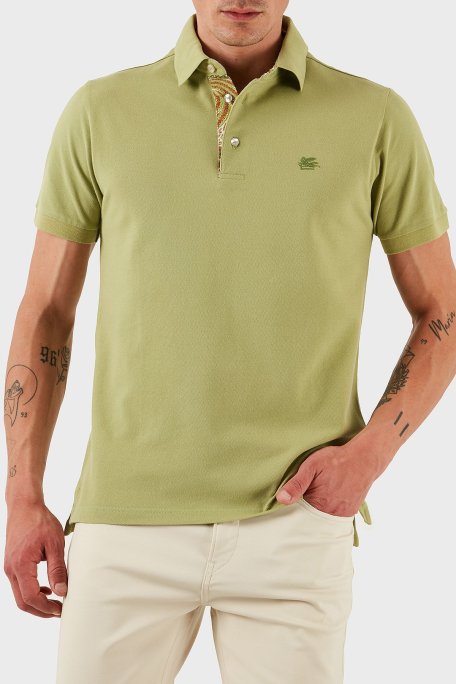 Etro % 100 Pamuk Regular Fit Düğmeli Erkek Polo Yaka T Shirt MRMD0005 AJ264 V0616 FISTIK YEŞİL - Etro (1)