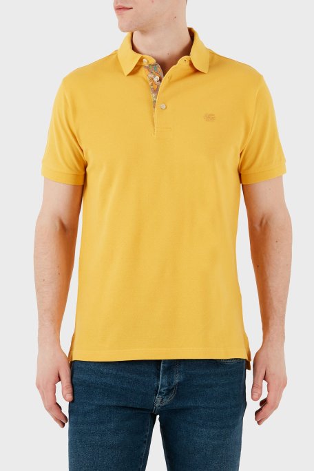 Etro % 100 Pamuk Regular Fit Düğmeli Erkek Polo Yaka T Shirt MRMD0005 AJ266 A0968 SARI - Etro