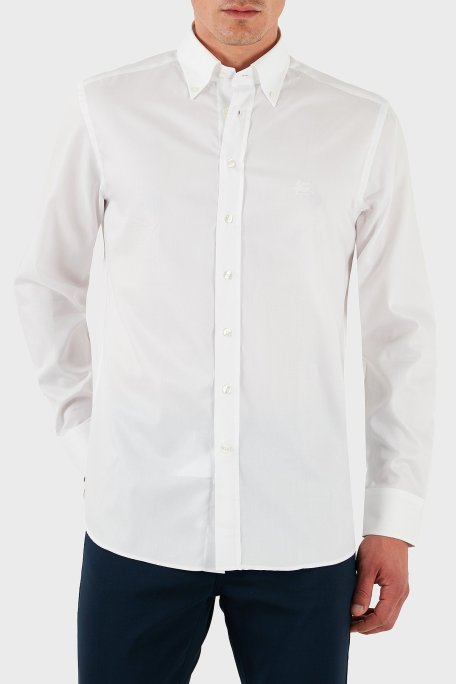 Etro % 100 Pamuk Regular Fit Düğmeli Yaka Erkek Gömlek MRIB0004 AV605 W0800 BEYAZ - Etro
